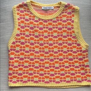 Zara Multicolor Knit Tank Top